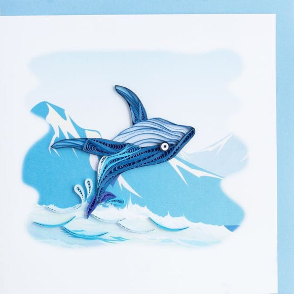 Quilled Humpback Whale Greeting Card