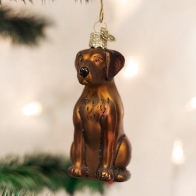 Old World Chocolate Labrador Ornament.