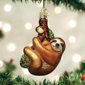 Old World Sloth Ornament.