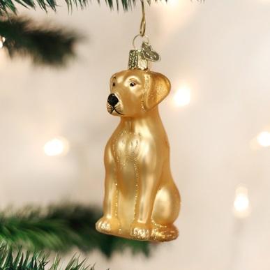 Old World Yellow Labrador Ornament.