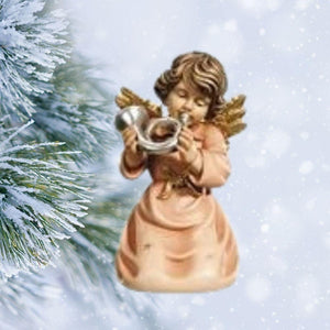Ornament Pema Bell Angel Kneeling with a Horn.