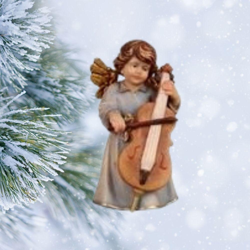 Ornament Pema Bell Angel Standing Double Bass.