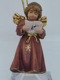 Ornament Pema Bell Angel Standing Music Notes.
