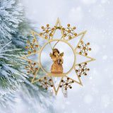 Ornament Star Swarovski Bell Angel Amber.