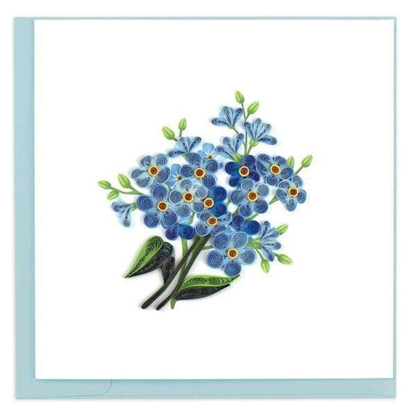 Quilled Alpine Forget Me Not Card.