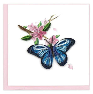 Quilled Blue Butterfly Card.