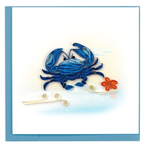 Quilled Blue Crab Card.