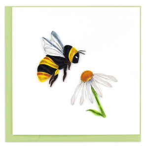 Quilled Bumble Bee Greeting Card.
