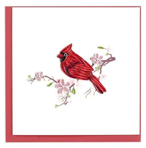 Quilled Cardinal Greeting Card.