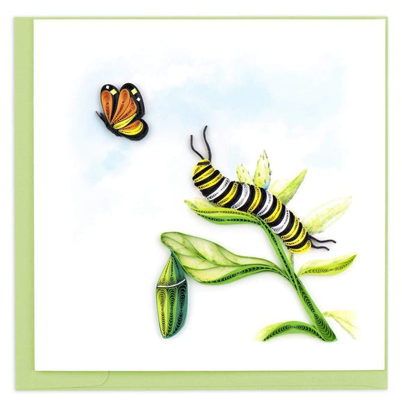Quilled Caterpillar Greeting Card.