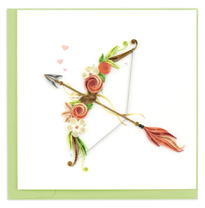 Quilled Cupid's Arrow Greeting Card.
