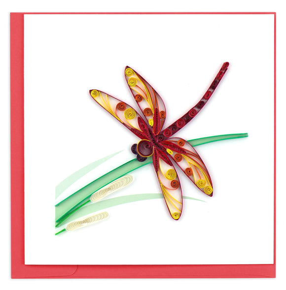 Quilled Dragonfly Greeting Card.