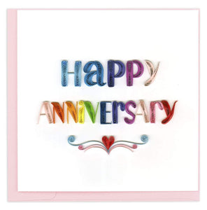 Quilled Happy Anniversary Card.