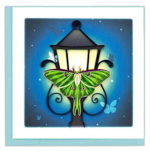 Quilled Luna Moth Greeting Card.