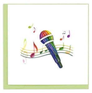 Quilled Microphone Greeting Card.