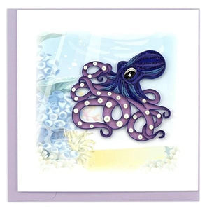 Quilled Octopus Greeting Card.