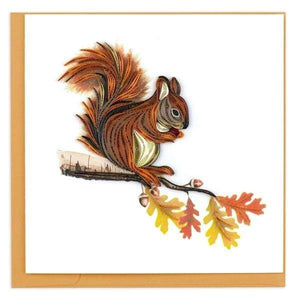 Quilled Squirrel Greeting Card.