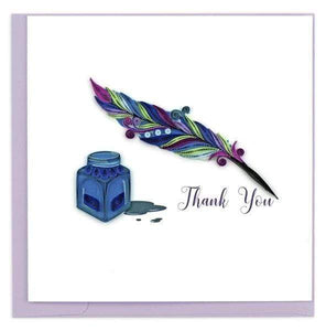 Quilled Thank You Quill & Ink Card.