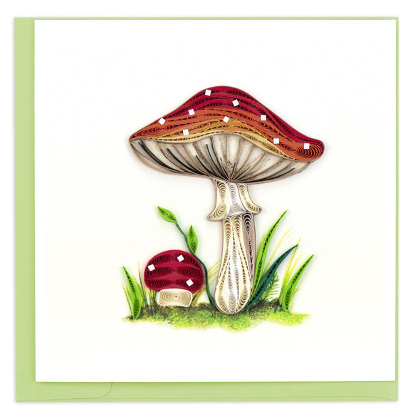 Quilled Wild Mushroom Greeting Card.