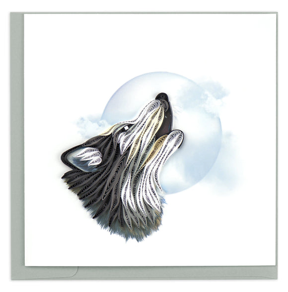 Quilled Wolf Greeting Card.