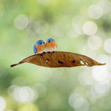 Bluebirds On A Leaf.