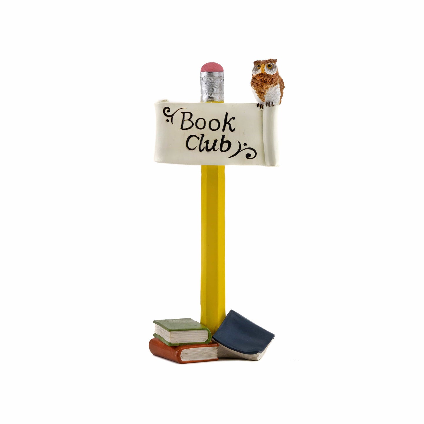 Book Club Sign with Owl.