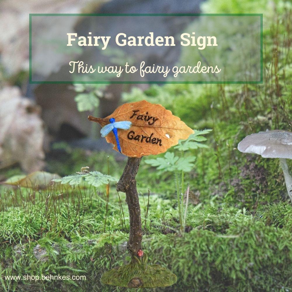 Fairy Garden Sign with Dragonfly.
