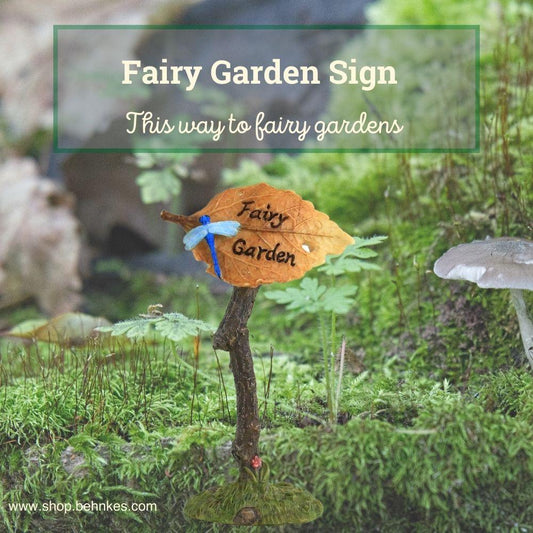 Fairy Garden Sign with Dragonfly.