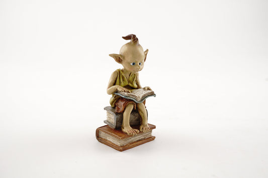 Garden Pixie Reading A Book.