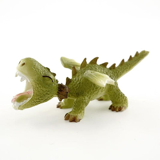Mini Green Standing Dragon Roaring.