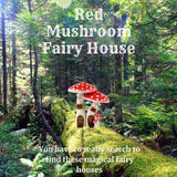 Red Mushroom Fairy House Condo with Pick.