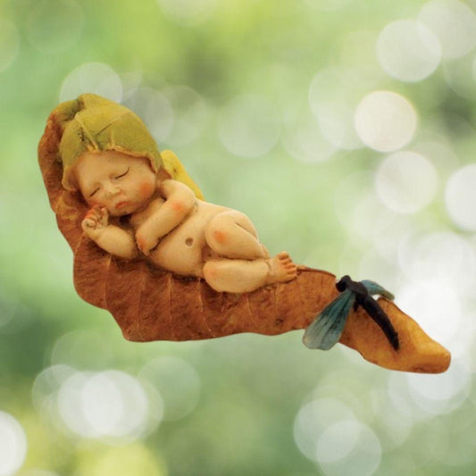 Sleeping Fairy Baby with a Dragonfly.