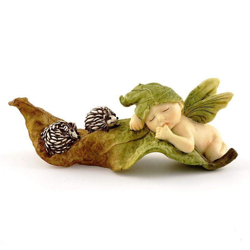 Sleeping Fairy Baby with Hedgehogs.